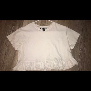 White Ruffle Tee